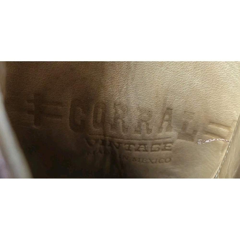 Corral Vintage Sz 6.5 M Fancy Heart Wings Peace Snip Toe Cowboy Western Boots - Picture 7 of 8
